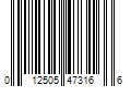 Barcode Image for UPC code 012505473166