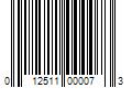 Barcode Image for UPC code 012511000073