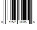 Barcode Image for UPC code 012581000058