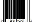 Barcode Image for UPC code 012581000072