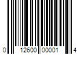 Barcode Image for UPC code 012600000014