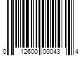 Barcode Image for UPC code 012600000434