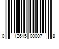 Barcode Image for UPC code 012615000078. Product Name: 