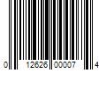 Barcode Image for UPC code 012626000074