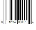 Barcode Image for UPC code 012657000074