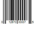 Barcode Image for UPC code 012670000075