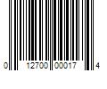 Barcode Image for UPC code 012700000174