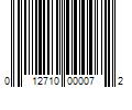 Barcode Image for UPC code 012710000072