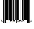 Barcode Image for UPC code 012758075100