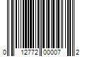 Barcode Image for UPC code 012772000072