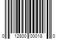 Barcode Image for UPC code 012800000180