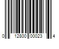 Barcode Image for UPC code 012800000234