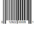 Barcode Image for UPC code 012922000051