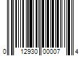 Barcode Image for UPC code 012930000074