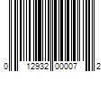 Barcode Image for UPC code 012932000072