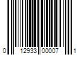 Barcode Image for UPC code 012933000071