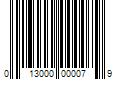 Barcode Image for UPC code 013000000079