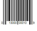 Barcode Image for UPC code 013000000109