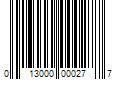 Barcode Image for UPC code 013000000277