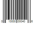 Barcode Image for UPC code 013000000406