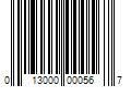 Barcode Image for UPC code 013000000567