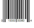 Barcode Image for UPC code 013000000604