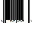 Barcode Image for UPC code 013000000673