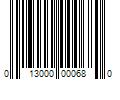 Barcode Image for UPC code 013000000680