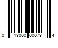 Barcode Image for UPC code 013000000734