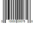 Barcode Image for UPC code 013000000758