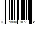 Barcode Image for UPC code 013000000772