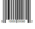 Barcode Image for UPC code 013000000802