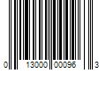 Barcode Image for UPC code 013000000963