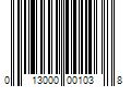 Barcode Image for UPC code 013000001038