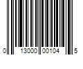 Barcode Image for UPC code 013000001045