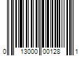 Barcode Image for UPC code 013000001281