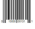 Barcode Image for UPC code 013000001311