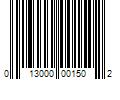 Barcode Image for UPC code 013000001502