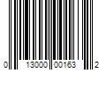 Barcode Image for UPC code 013000001632