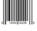 Barcode Image for UPC code 013000002066