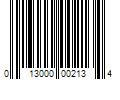 Barcode Image for UPC code 013000002134