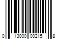 Barcode Image for UPC code 013000002158