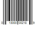 Barcode Image for UPC code 013000002189