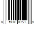 Barcode Image for UPC code 013000002219