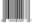 Barcode Image for UPC code 013000002677