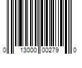 Barcode Image for UPC code 013000002790