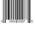 Barcode Image for UPC code 013000002875