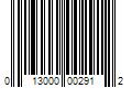 Barcode Image for UPC code 013000002912