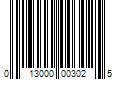 Barcode Image for UPC code 013000003025