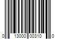 Barcode Image for UPC code 013000003100